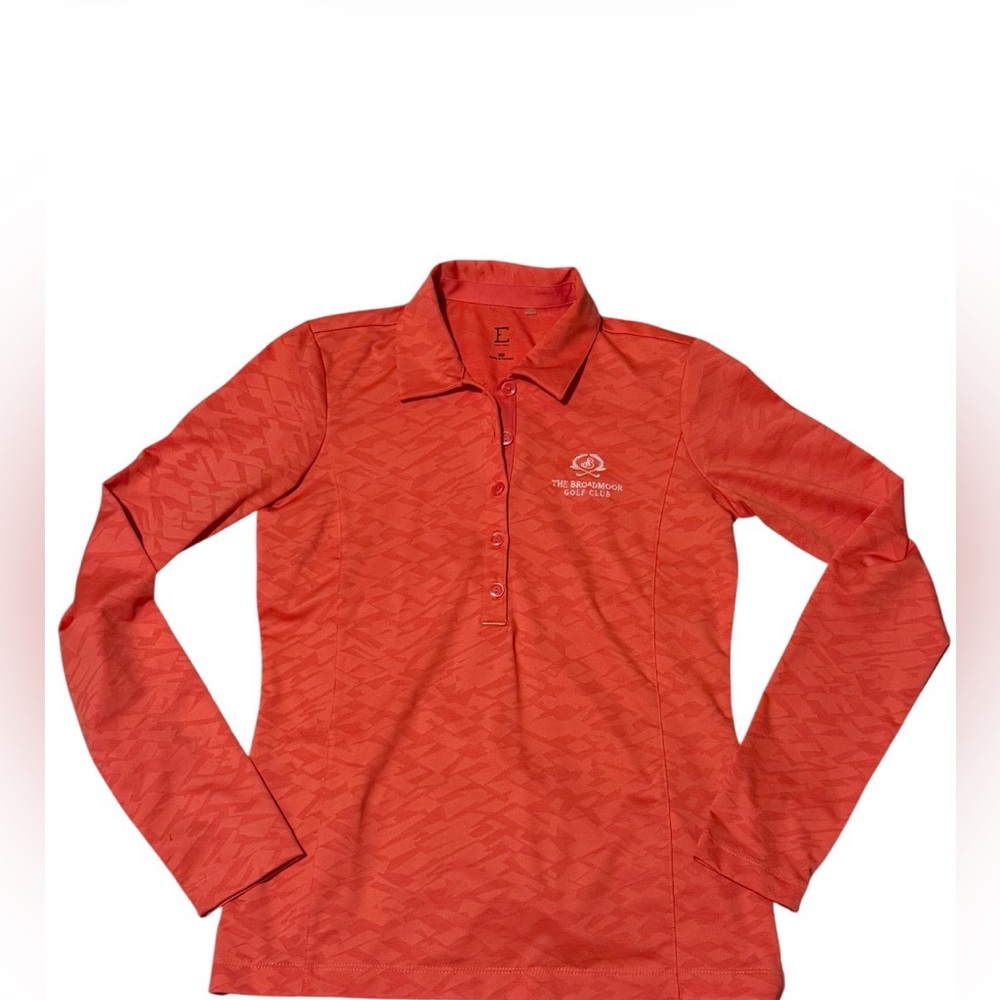 Broadmoor Golf Club Women's Long Sleeve Polo - Coral Pink